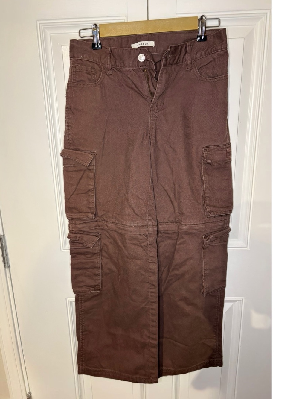 PacSun Brown Wide-Leg Cargo Pants